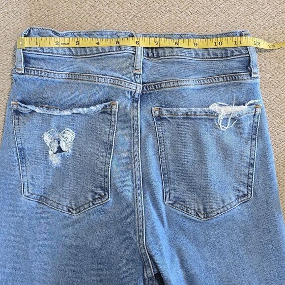 Agolde Nico High Rise Slim A093D-3002 Distressed Button fly Jeans - Size 24 - Picture 8 of 13